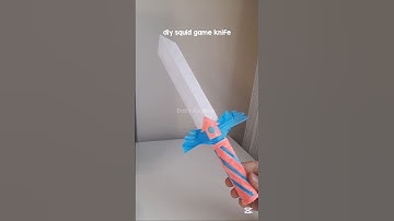 diy squid game paper knife #squidgame #papercraft #diy #diycrafts #paper #paperknife #knife #diy