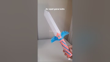diy squid game paper knife #squidgame #papercraft #diy #diycrafts #paper #paperknife #knife #diy