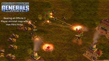 Beating all ZH Official Map with max Hard Army part 2