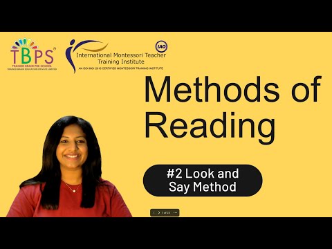 IMTTI | Methods of Reading | Look and Say Method | Divya Madhukar | Teacher Training