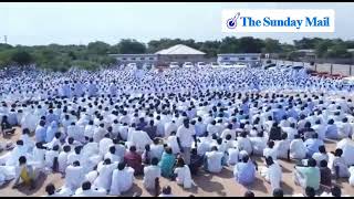 An aerial view of the Johane Masowe weChishanu church service