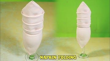 TOWER TABLE NAPKIN FOLDING IN THE GLASS #TUTORIAL