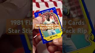 1981 Fleer Baseball Cards Baseball Star Stickers Wax Pack Rip Rare #sportscards #baseballcards #mlb