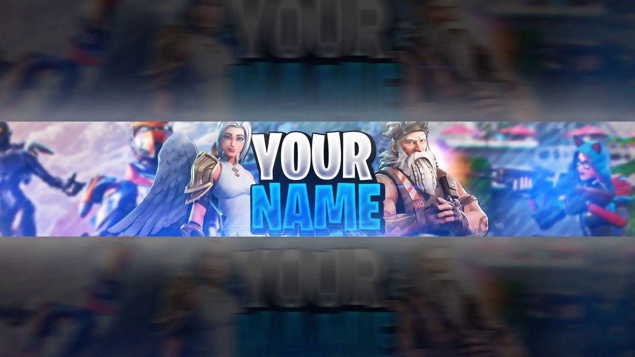 FORTNITE YOUTUBE BANNER TEMPLATE FREE DOWNLOAD LINK | PSD + FONT | #2 ...