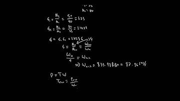 Simple Gear Train Analysis: Torque, Angular Speed, Inertia