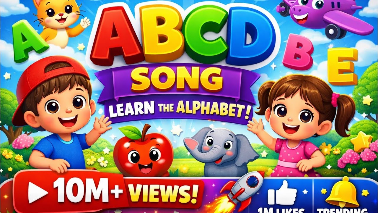 ABCD Song for Kids 👶 | Learn Alphabets Easy & Fun - YouTube