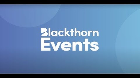 Blackthorn Event Wizard Training