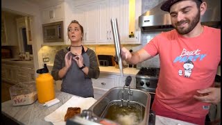 jenna and julien making cannolis but every time julien does something aries it gets faster