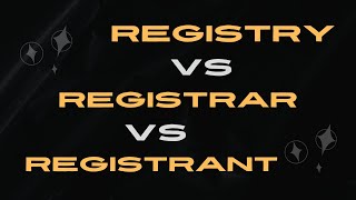 What is the difference between a domain name registry, registrar, and registrant?