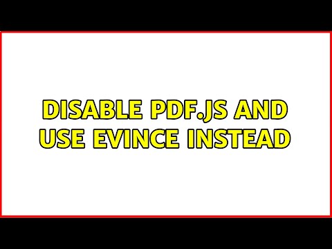 Ubuntu: Disable PDF.js and use Evince instead