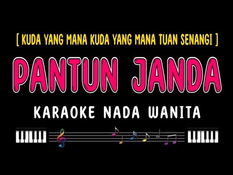 PANTUN JANDA - Karaoke Nada Wanita [ JANDA PIRANG ]