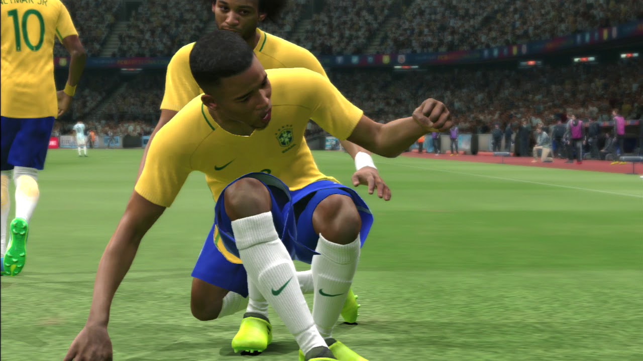 PES 2018 para PS3. Brasil vs Argentina. Nivel Leyenda. Gameplay ocasional 2017