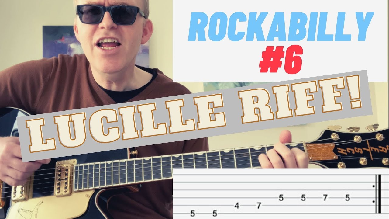 LUCILLE TABS - #6 Beginners Rockabilly Guitar lesson - Beatles at the BBC  version - Little Richard - YouTube