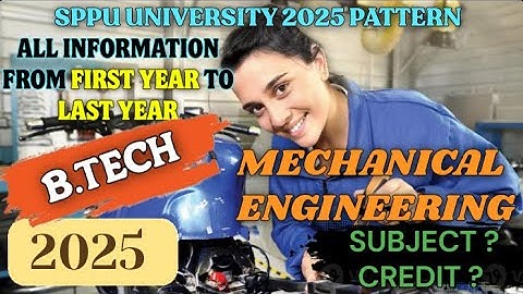 SPPU 2024 Pattern | ALL Semester Year | MECHANICAL Syllabus | Subject ? | CREDIT ? |  SPPU | Engg