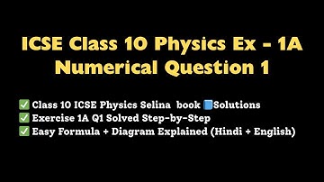 Selina Chapter 1 - Force Exercise 1A Numerical Question 1 | ICSE Class 10 Physics