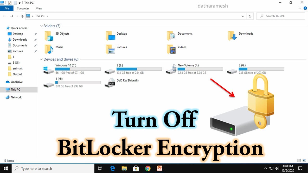 How To Remove Bitlocker Encryption In Windows 10 Turn Off Bitlocker