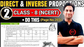 Do This pg.no.203 NCERT Chapter 13 Direct and Inverse Proportions Class 8 Maths