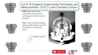 Experimental Techniques and Measurements - GCE O Level Chemistry Lecture screenshot 5