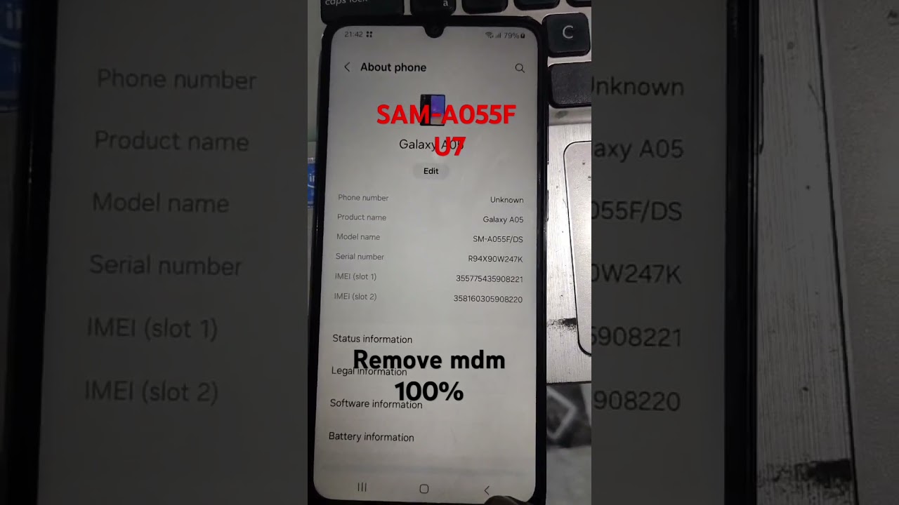 SAM-A055F U7 REMOVE MDM , KG LOCK , FIX USB DEBUGGING & OEM 100% TESTED AND TRUSTED #samsunga05