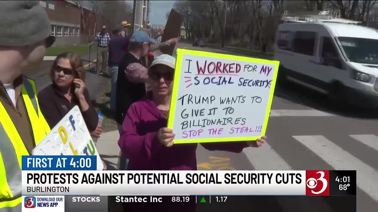 Burlington protesters target Social Security program cuts