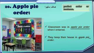 Apple pie order idiom | meaning and sentences