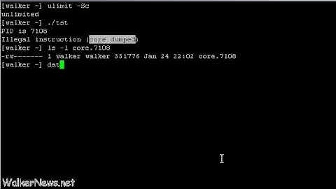 Verify Linux Can Create Core Dump File