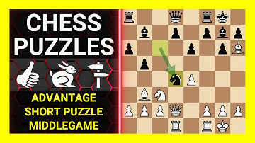 Chess Puzzles to Practice. Themes: Advantage, Short puzzle, Middlegame. Learn Chess
