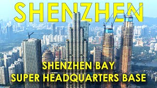 Shenzhen Bay Super Headquarters Base Under Construction (4K Drone Footage)