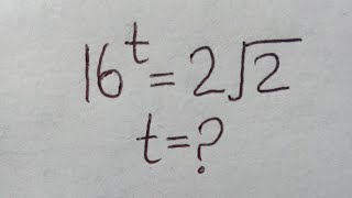Solve for t in this nice exponential Equation  | Math Olympiad Mathematics 