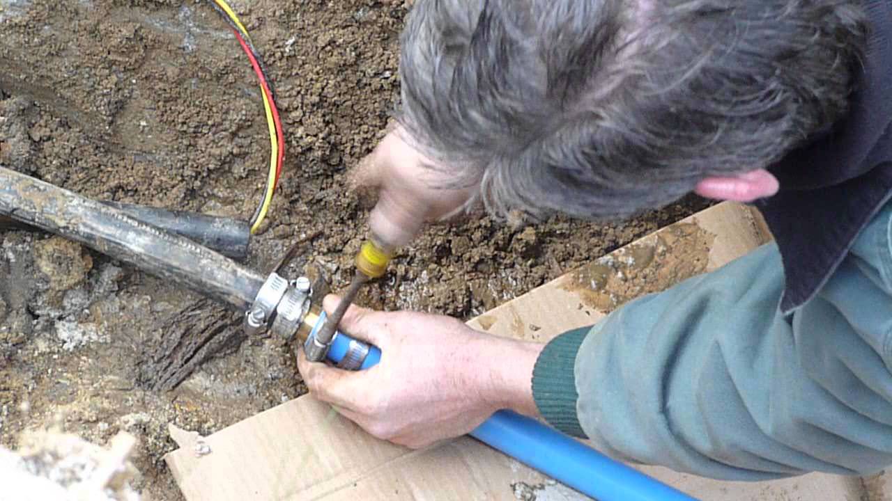 Water Line Connection to House Supply Line YouTube