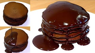 Chocolate Pancake Recipe | Fluffy Chocolate Pancakes (+Easy Chocolate Sauce)