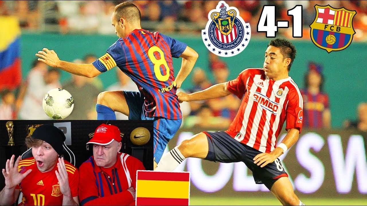 ESPAÑOLES REACCIONAN AL CHIVAS 41 FC BARCELONA YouTube