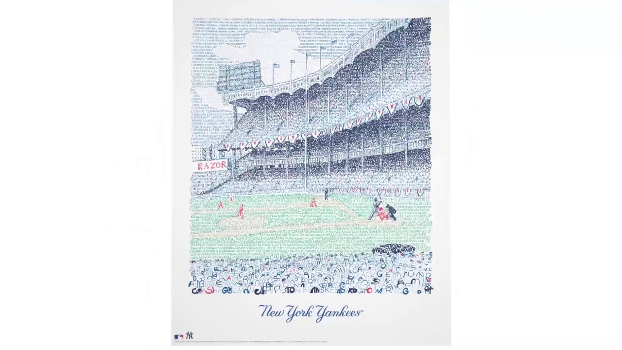 Yankee Stadium Print, Artist Drawn Historic Baseball Stadium, New York  Yankees Baseball – fine-art-print – 8-x-8