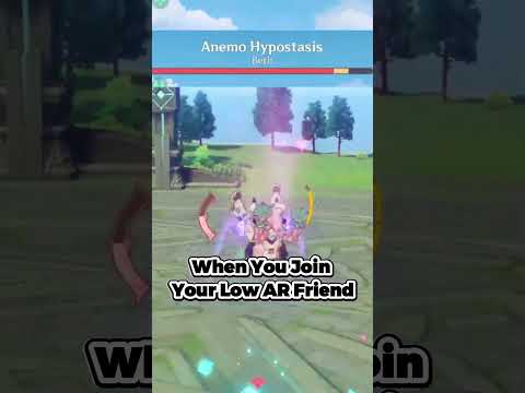 When You Join Your Low AR Friend #genshinimpact #genshin #funny