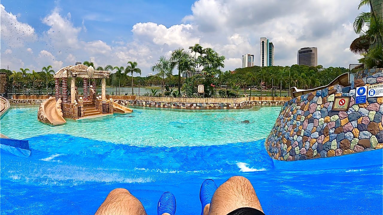 Family Water Slide At Wet World Water Park Shah Alam Youtube