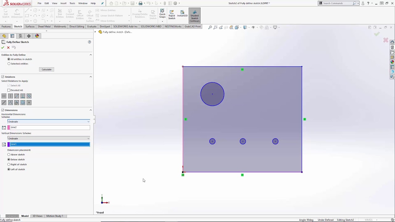 Why is my SOLIDWORKS Sketch Pattern Under Defined