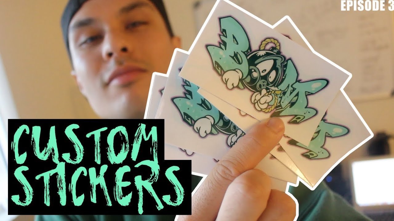 How To Make Stickers At Home (Easy Diy) - Starting A Clothing Line - Episode 3
