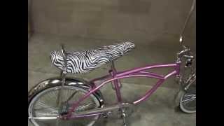 Pink Lowrider Bike  With Zebra Banana Seat