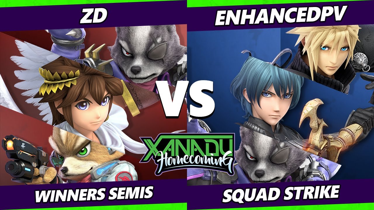 Xanadu Homecoming Squad Strike Winners Semis - ZD Vs. enhancedpv - Smash Ultimate - SSBU