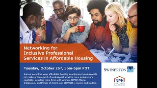 Networking for Inclusive Professional Services in Affordable Housing, Oct 2021