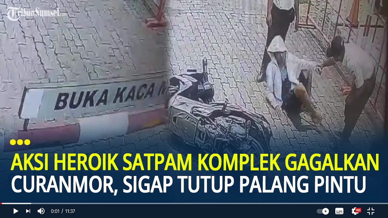 Aksi Heroik Satpam Komplek Gagalkan Curanmor, Sigap Tutup Palang Pintu Hingga Maling Terjatuh