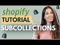 How to create subcollections in shopify 2024  shopify 20