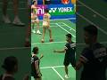 Quick thinking and backhand stunner #shorts #badminton #BWF