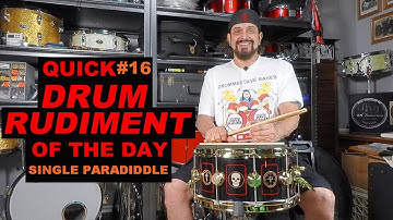SINGLE PARADIDDLE - QUICK #16 DRUM RUDIMENT OF THE DAY with DRUMMER DAVE RAHEB
