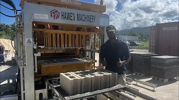 Hawen QT4-15 Block Making machine successfully running in Jamaica@hawenmachinery