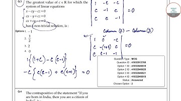 JEE MAIN 2019 Mathematics question paper solved part 2 #souravsirclasses