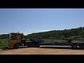 ㈱ヤマガタ　ブレード運搬用トレーラー＋ヤッコ台車　Uターン動画