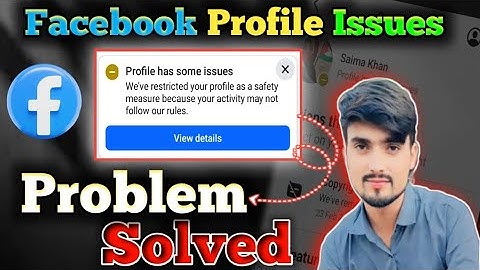 Facebook Profile Has Some issues Problem | Profile has some issues | Fb profile Problem Solved 