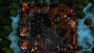 D&amp;D Animated Battle Map- Old Cabin  Without Grid | Made On Dungeon Alchemist