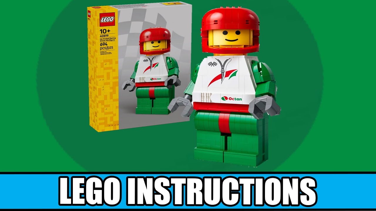 Up-Scaled Racing Driver Minifigure - Up-Scaled Minifigure LEGO instructions
